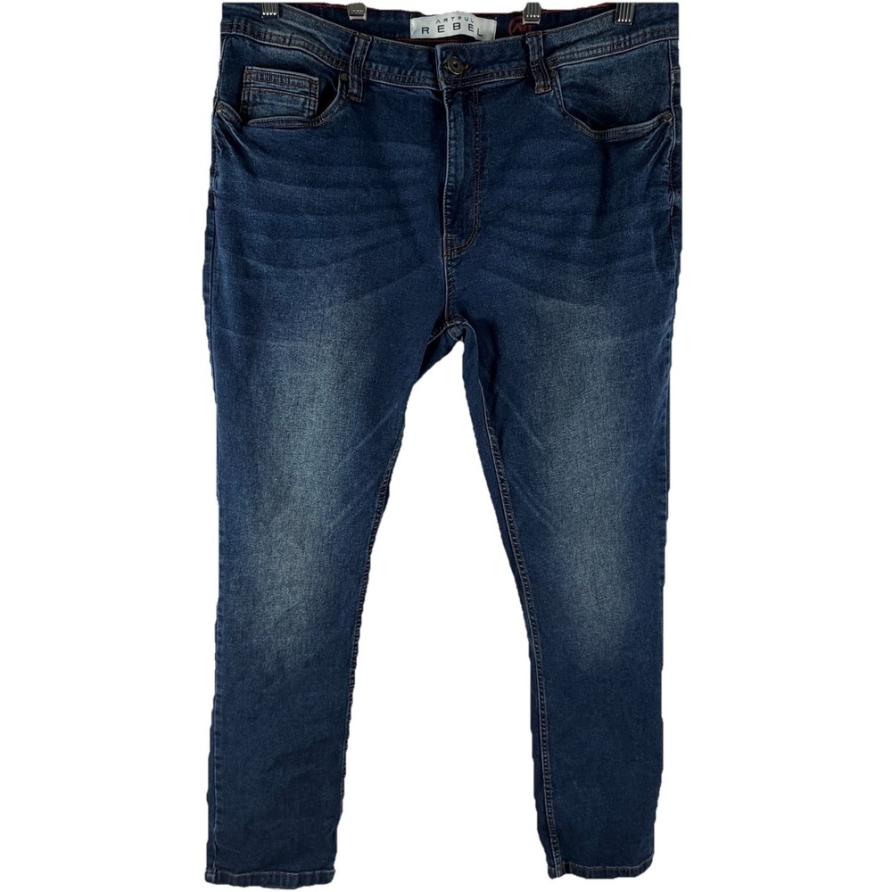 Artful Rebel Jeans Mens 36x30 Med Wash Stretch Faded Denim Distressed‎ Urban